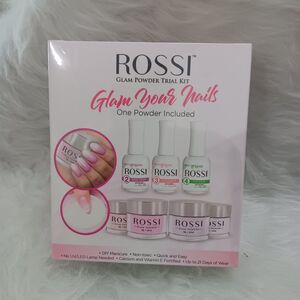 rossi glam powder trial kit your nails one powder included new box